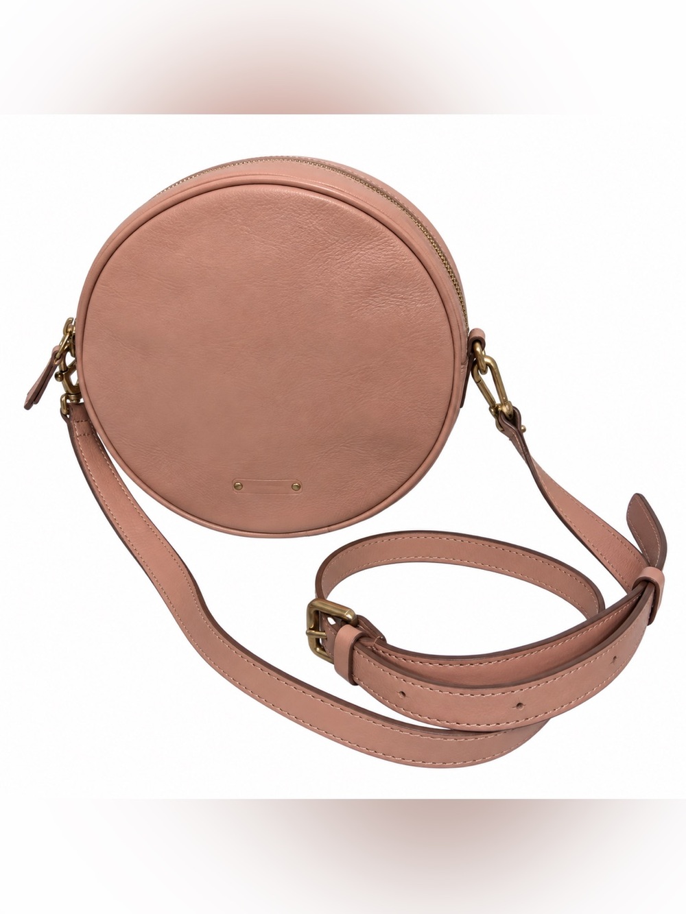 Vanessa Bruno Pink Leather Round Circle Crossbody Bag